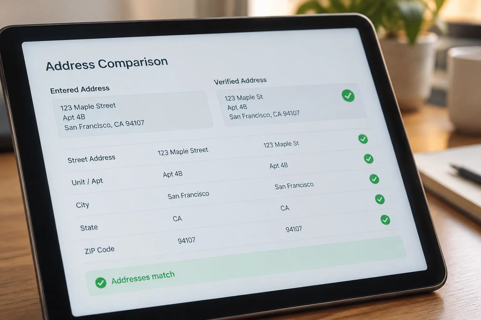 A Suggested Address Is Not the Same as Customer Confirmation